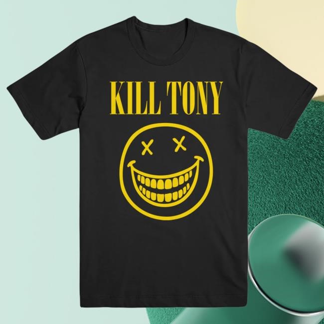 Kill Tony Smile Tee drop with tour energy fan merch