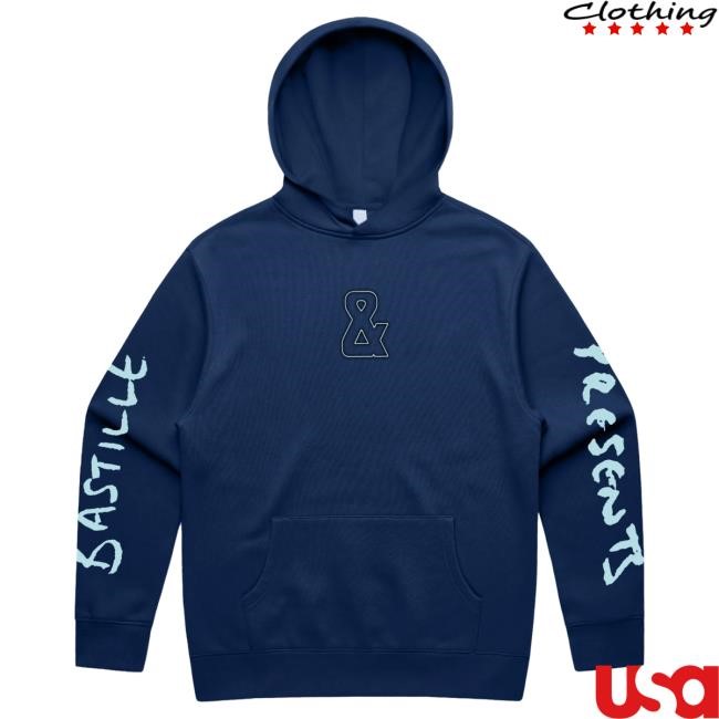 Bastille Band Bastille Presents Ampersand Navy Hoodies Bastille Official Merch Store