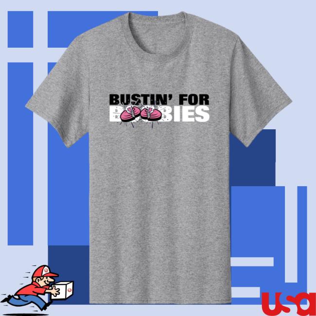 Official Clay Shooting Athletic Heather Grey Bustin’ For Boobies Shirt 2023