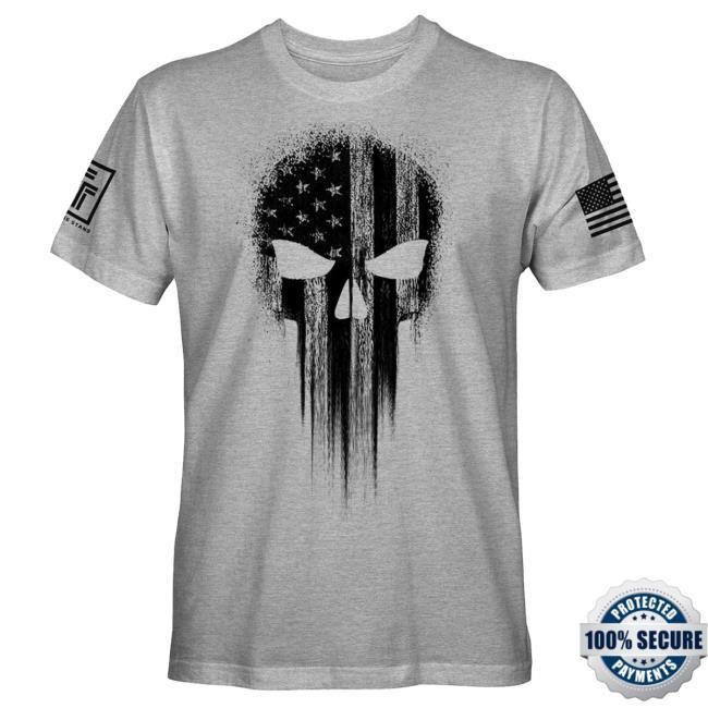 Usa American Skull Men's Patriotic Shirt