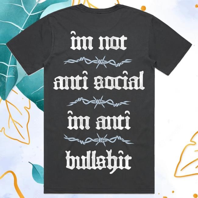 While She Sleeps Social Skull I'm Not Anti Social I'm Anti Bullshit New T-Shirt – Sleeps Brothers