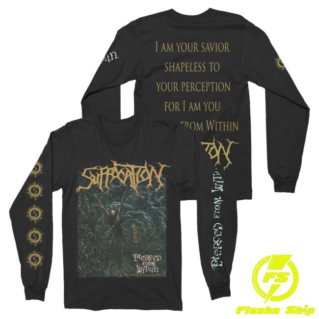 Official Night Shift Merch Indie Merch Store Suffocation - Pierced From Within Longsleeve Nightshiftmerch Indiemerchstore