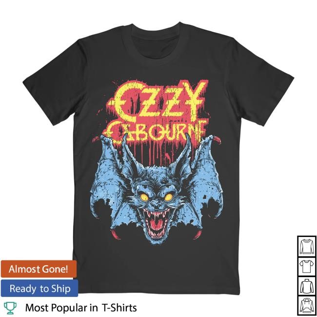 Ozzy Glowing Eyes Bat New Tee Ozzy Osbourne Merch Store