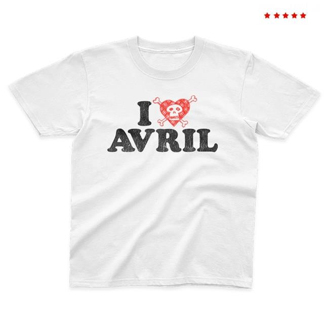 Official Avril Lavigne Merch Store Avril Lavigne Youth I Heart Avril Attractive Shirt AvrilLavigne