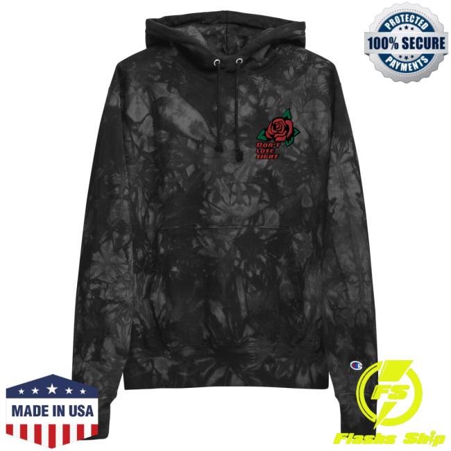 Official Itsjusta6 Merch Store Shop Itsjusta6 DLS Rose Tie Dye Hood Black